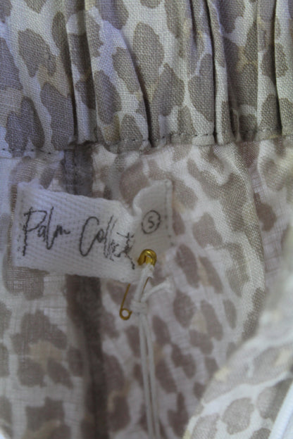 Palm Collective Sustainable Linen Cheetah Print Shorts Women's Size Small